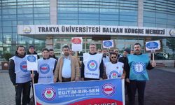 Edirne’de üniversitede yer değişikliği hakkı için eylem yaptılar