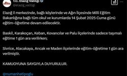 Elazığ’ın 4 ilçesinde eğitime ara verildi