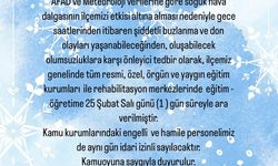 Niksar’da olumsuz hava şartları nedeniyle eğitime 1 gün ara