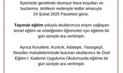 Sakarya’da bir ilçede taşımalı eğitime 1 gün ara verildi