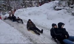 Sinop’ta kar yağışının ardından renkli görüntüler oluştu