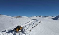 Şırnak’ta kardan kapanan yollar, yaylada kalan aileler için açılıyor