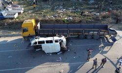 Hatay’da 6 kişinin hayatını kaybettiği kaza yeri havadan görüntülendi