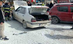 Kastamonu’da park halindeki otomobil yandı