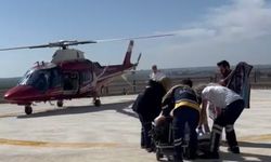 Kulu’da kalp krizi geçiren hasta için helikopter ambulans havalandı