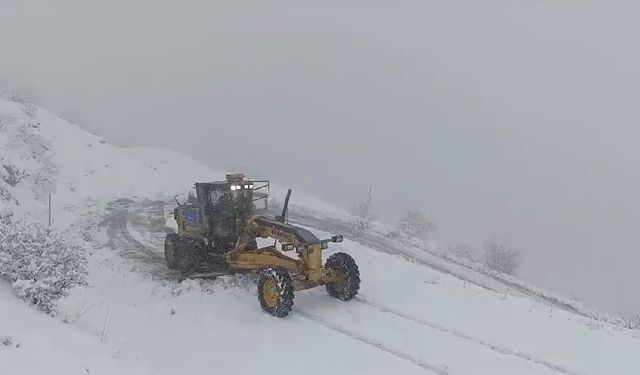 Diyarbakır’da kardan kapanan yollar ulaşıma açıldı