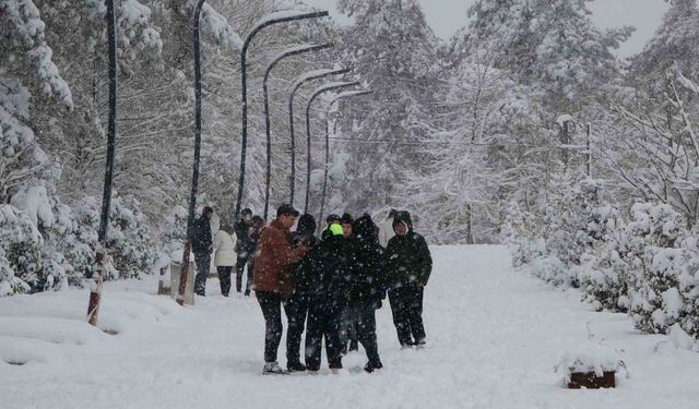 Ordu’da kar yağışı eğlenceye dönüştü