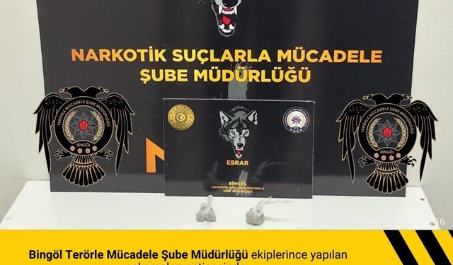 Bingöl’de uyuşturucu madde ele geçirildi